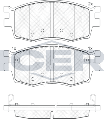 Тормозные колодки Icer. Артикул 181711