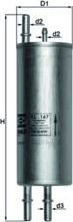 Топливный фильтр Mahle-Knecht. Артикул KL 167
