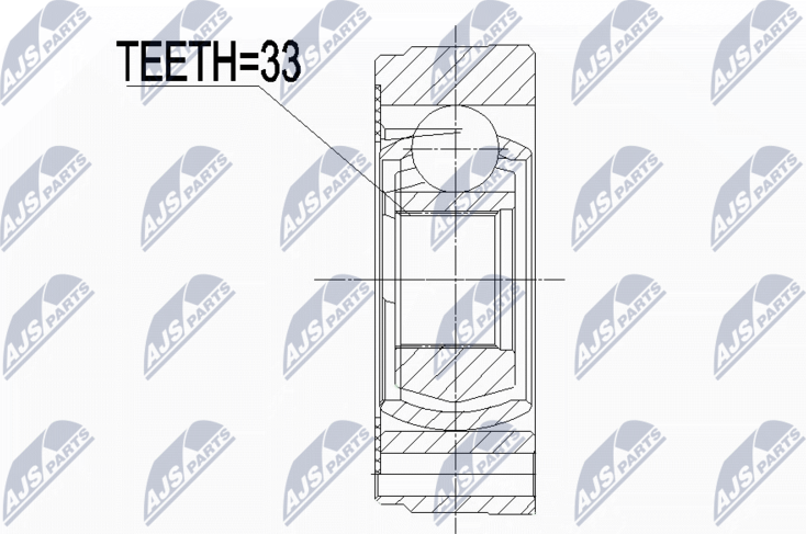 Шрус внутренний (граната) NTY. Артикул NPW-VW-068