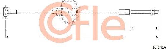 Трос ручника (тросик ручного тормоза) Cofle. Артикул 92.10.5416