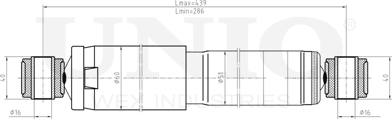 Амортизатор подвески (Unio). Артикул SAB-10493