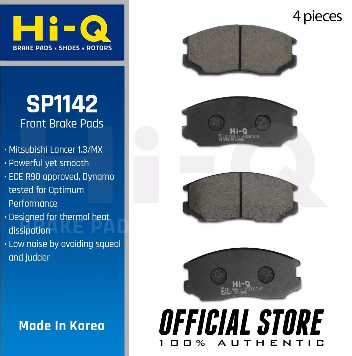 Тормозные колодки Sangsin Hi-Q. Артикул SP1142