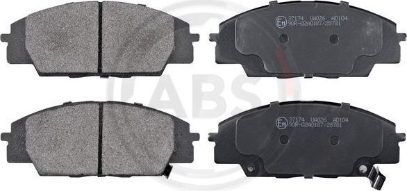 Тормозные колодки ABS. Артикул 37174