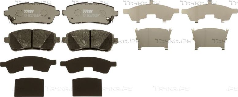 Тормозные колодки TRW COTEC передние для Subaru Justy IV 2007-2011. Артикул GDB3437