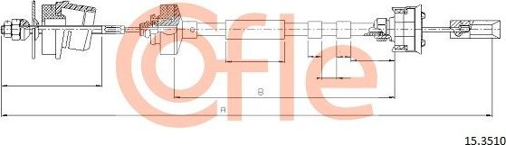 Трос сцепления Cofle. Артикул 92.15.3510