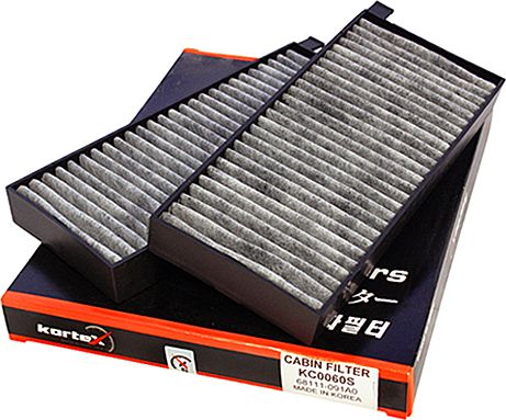 Фильтр салонный SSANG YONG KYRON/ACTYON 05- (2шт) угольный (Kortex). Артикул KC0060S