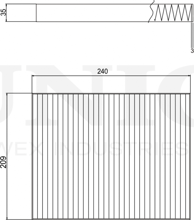 Фильтр салона (Unio). Артикул FLT-40015C