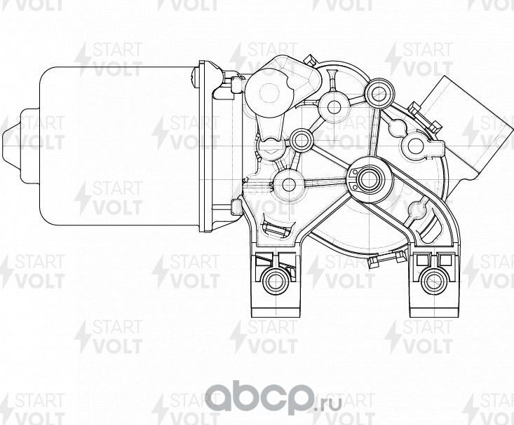 Мотор стеклоочистителя (моторчик дворников) StartVOLT. Артикул VWF 1913