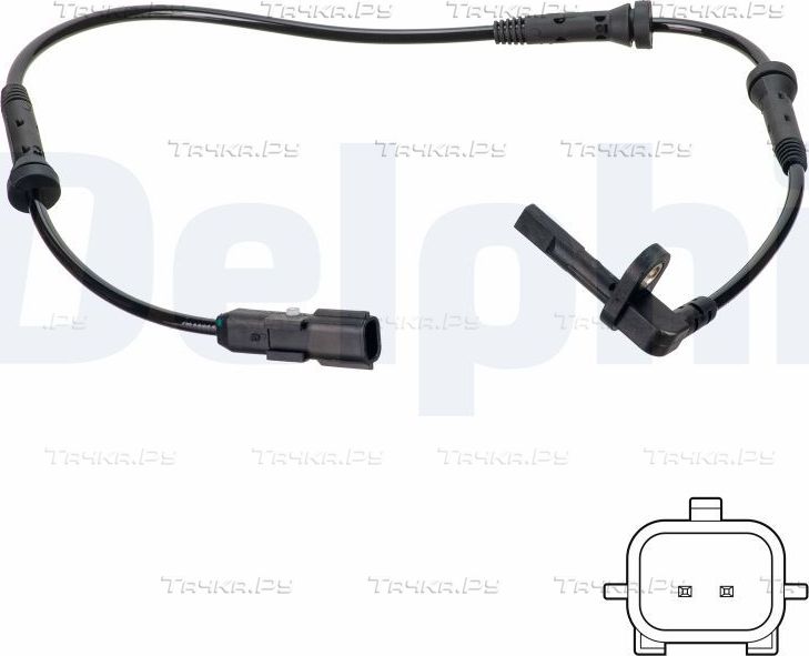Датчик ABS Delphi для Renault Dokker 2013-2026. Артикул SS20750