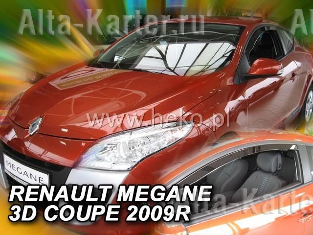 Дефлекторы Heko для окон Renault Megane III купе 2008-2014. Артикул 27175
