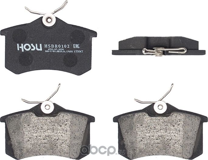 Колодки тормозные зад SKODA OCTAVIA 97-/YETI 09-/AUDI A4 01-08/A6 97-05/VW SCIRO (Hosu). Артикул HSBR0102