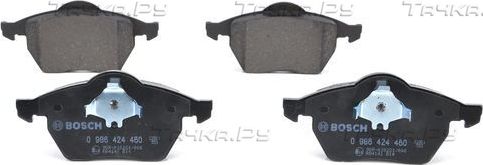 Тормозные колодки Bosch (Low-Metallic) передние для Audi A3 I (8L) 1997-1999. Артикул 0 986 424 460