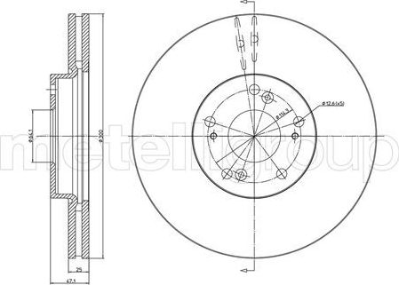 Тормозной диск Metelli. Артикул 23-0997C