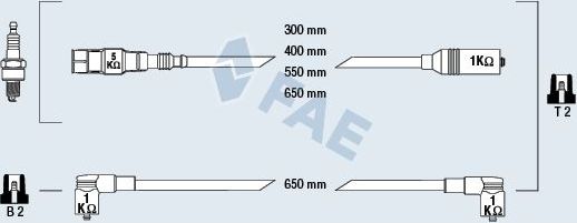 Высоковольтные провода (провода зажигания) (комплект) FAE. Артикул 85865