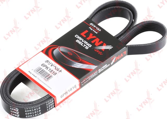 Приводной ремень поликлиновой LYNXauto для Ford Orion III 1992-1993. Артикул 6PK1818