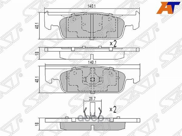 Колодки тормозные FR RENAULT CLIO 12- (SAT). Артикул ST410602581R