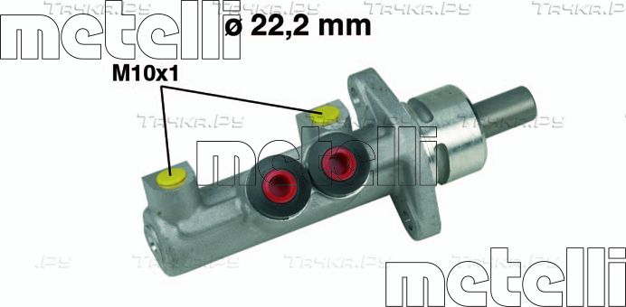 Тормозной цилиндр главный Metelli (алюминий) для Renault Megane I 1996-2003. Артикул 05-0327
