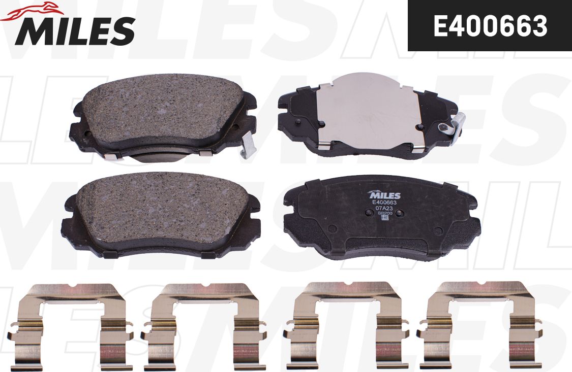 Тормозные колодки Miles (Low-Metallic). Артикул E400663