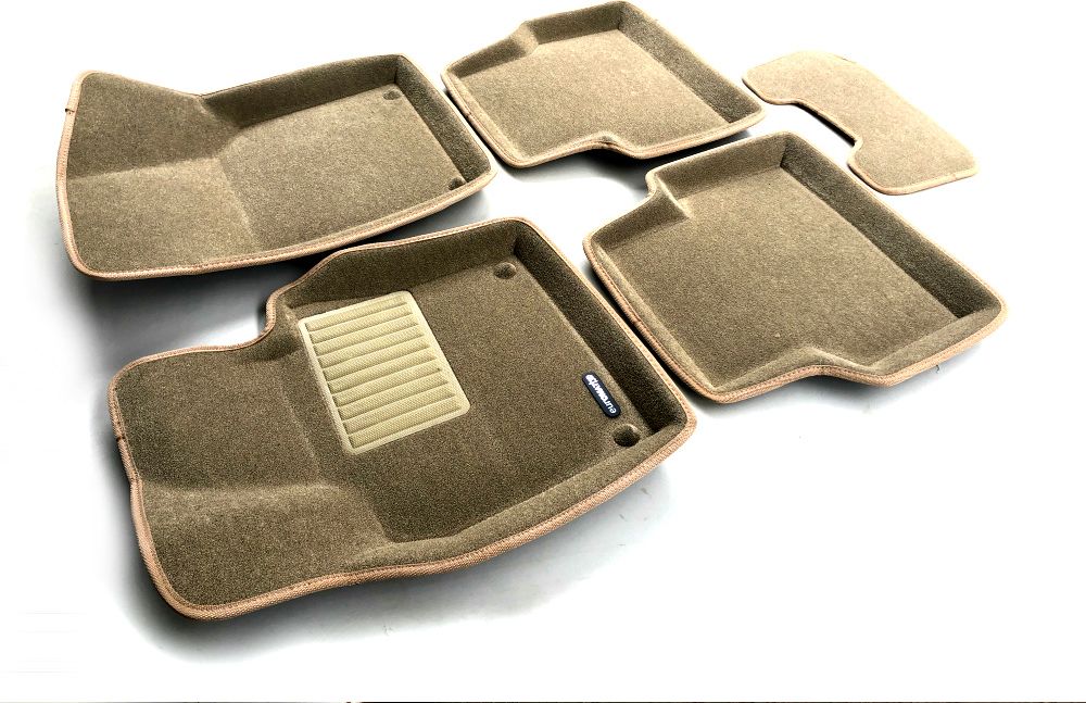 Коврики текстильные Euromat 3D Business для салона Volkswagen Tiguan 2007-2011 БЕЖЕВЫЕ. Артикул EMC3D-005419T