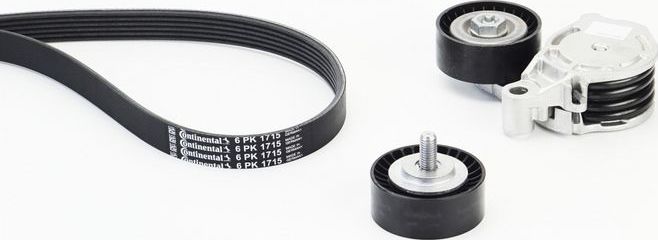 Приводной ремень поликлиновой с роликами (комплект) ContiTech. Артикул 6PK1715K2