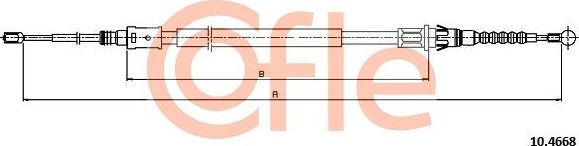Трос ручника (тросик ручного тормоза) Cofle. Артикул 92.10.4668