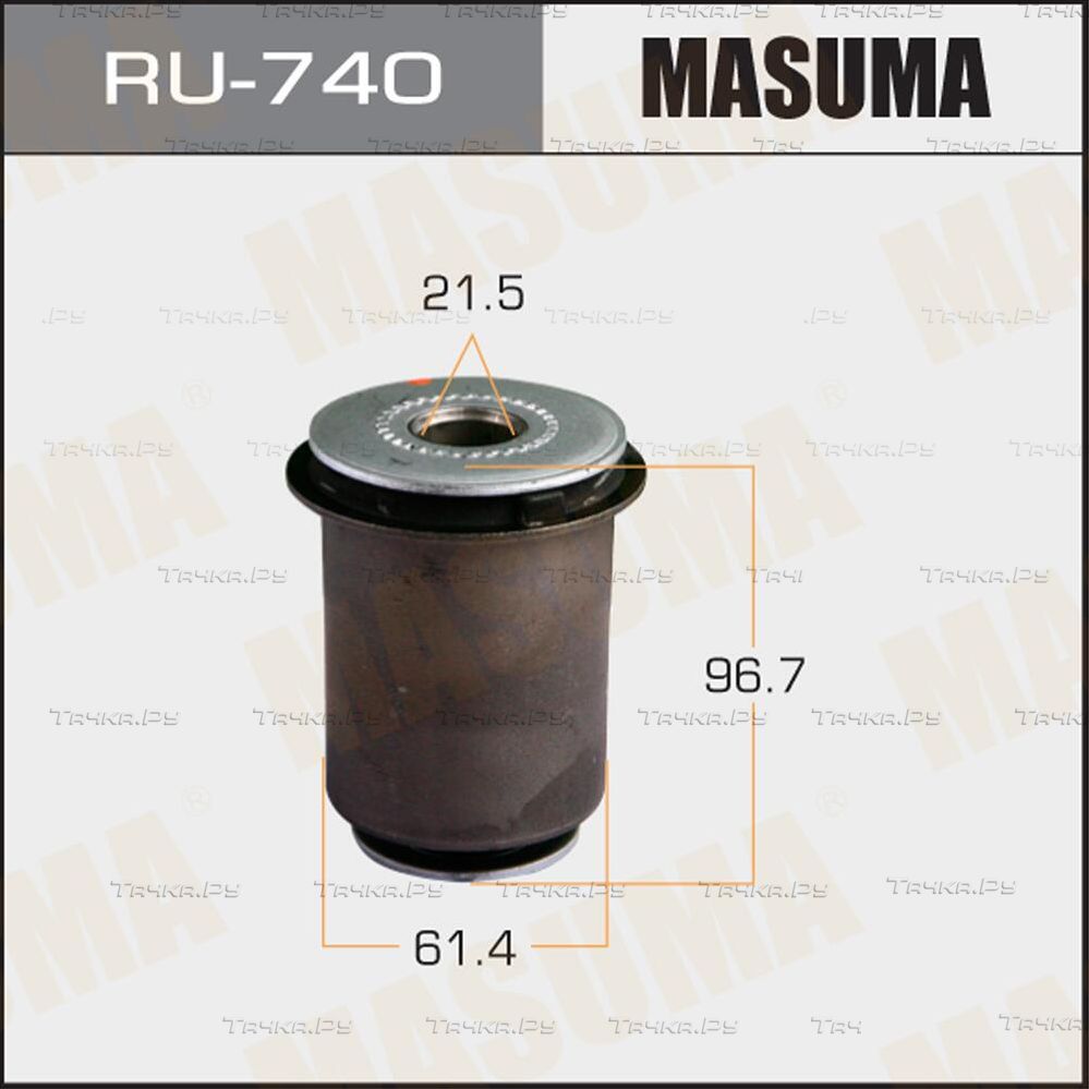 Сайлентблок переднего рычага подвески Masuma правый/левый нижний для Toyota Dyna U300 – U400  2001-2011. Артикул RU-740