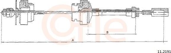 Трос сцепления Cofle для Citroen C15 1986-2005. Артикул 11.2191