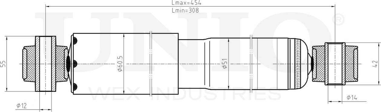Амортизатор подвески (Unio). Артикул SAB-10647