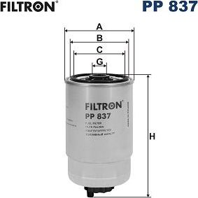 Топливный фильтр Filtron для Aro 10 1986-2006. Артикул PP 837