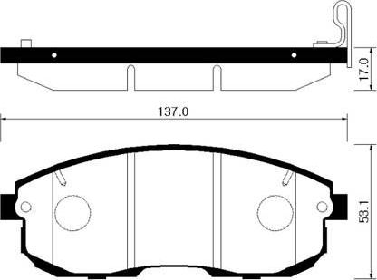 Тормозные колодки HSB. Артикул HP3001