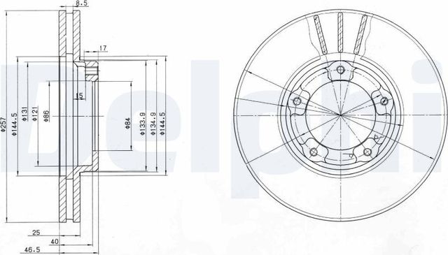 Тормозной диск Delphi. Артикул BG2423