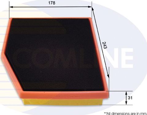 Воздушный фильтр Comline для Porsche Boxster I (986) 1996-2004. Артикул EAF999