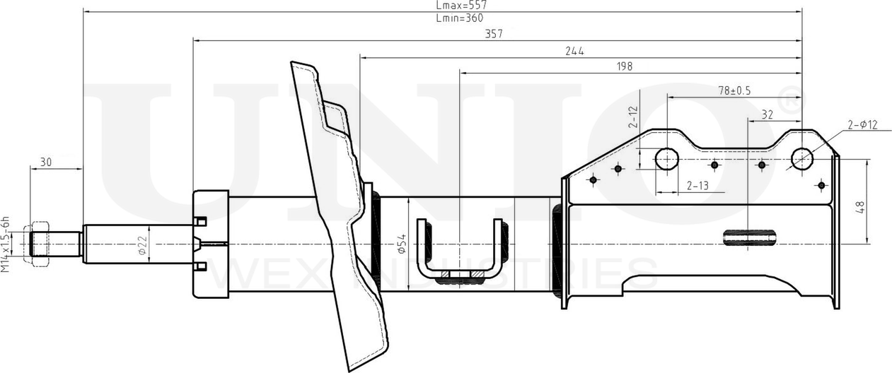 Амортизатор подвески (Unio). Артикул SAB-10180
