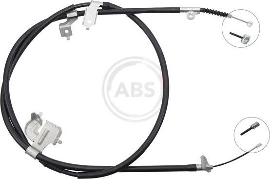 Трос ручника (тросик ручного тормоза) ABS задний левый для Nissan Navara D40 2005-2015. Артикул K12064