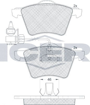 Тормозные колодки Icer. Артикул 141350
