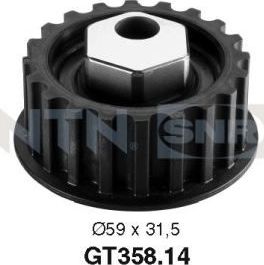 Натяжной ролик (натяжитель) ремня ГРМ NTN / SNR. Артикул GT358.14