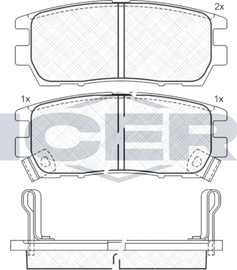 Тормозные колодки Icer. Артикул 140980