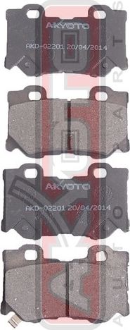Тормозные колодки Akyoto Packing AKYOTO. Артикул AKD-02201