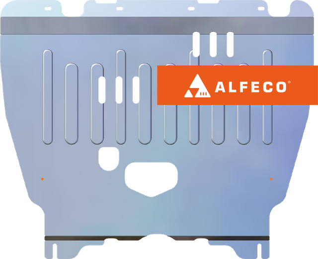 Защита алюминиевая Alfeco для картера и КПП Peugeot 207i хэтчбек (сборка Иран) 2016-2026. Артикул ALF.17.12al