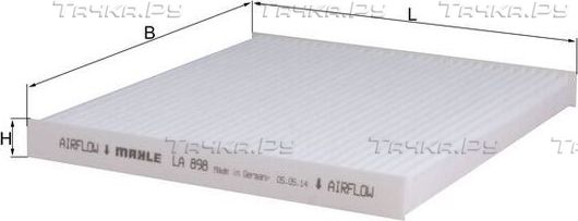 Салонный фильтр Mahle. Артикул LA 898