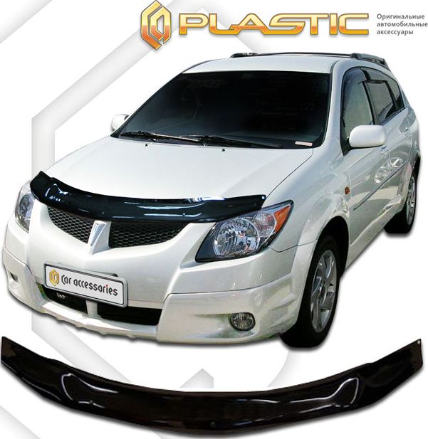 Дефлектор СА Пластик для капота (Classic черный) Pontiac Vibe 2002-2008. Артикул 2010010104481