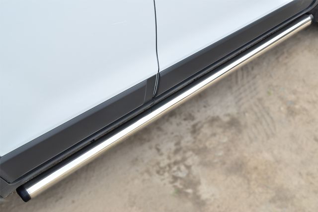 Защита порогов RusStal труба d63 (вариант 2) для Chevrolet Captiva 2013-2016. Артикул CAPT-001746