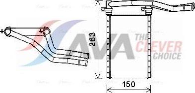 Радиатор отопителя (печки) AVA для Suzuki Swift IV 2010-2017. Артикул SZA6146