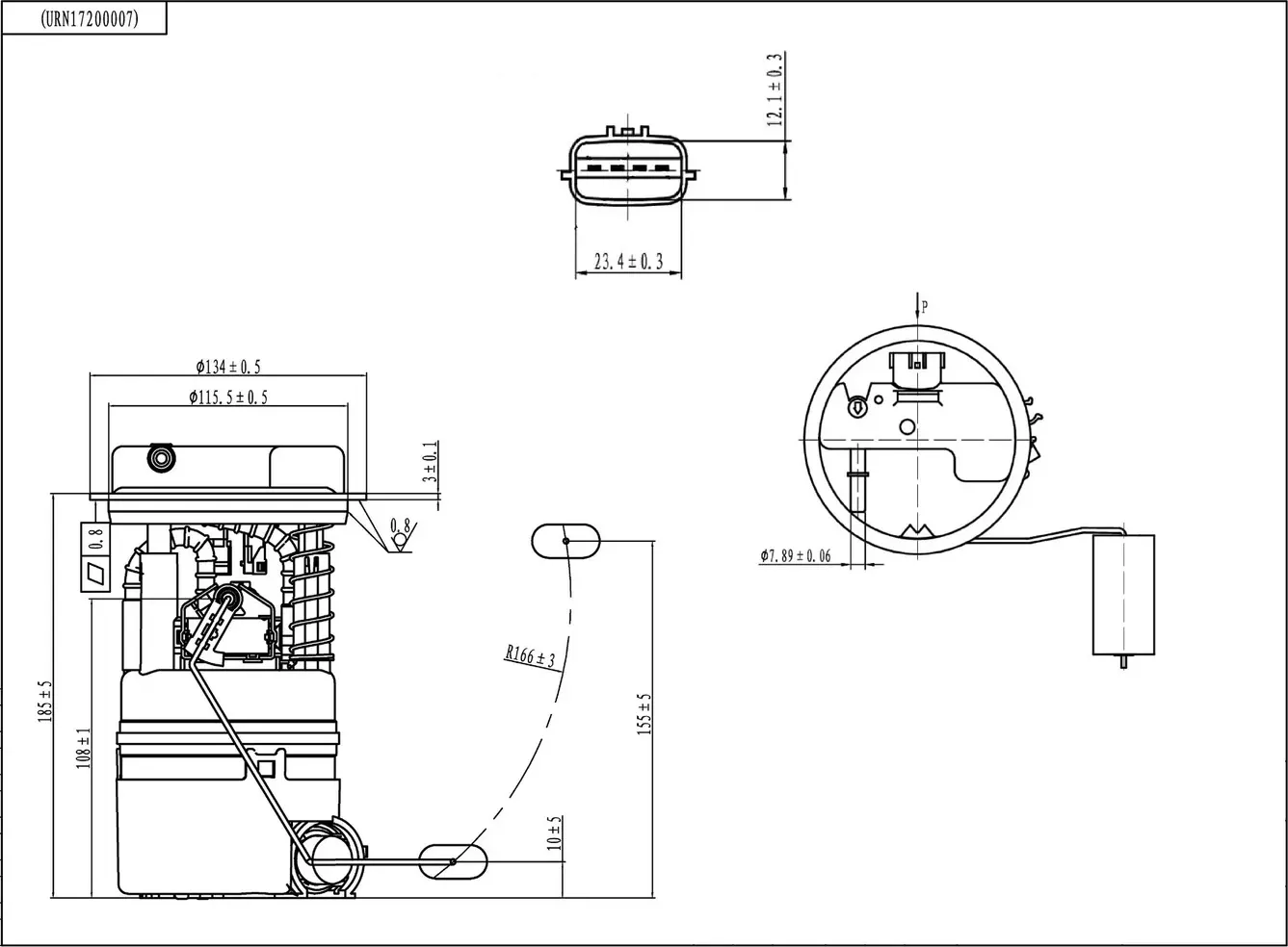 МОДУЛЬ ПОДАЧИ ТОПЛИВА (С ДАТЧИКОМ УРОВНЯ ТОПЛИВА) (Ukorauto) Ukorauto. Артикул URN17200007