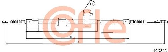 Трос ручника (тросик ручного тормоза) Cofle. Артикул 92.10.7548