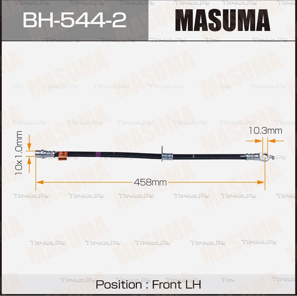 Тормозной шланг Masuma передний левый для Toyota Highlander I (U20) 2000-2010. Артикул BH-544-2