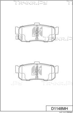 Тормозные колодки MK Kashiyama задние для Ford Focus II 2006-2012. Артикул D1148MH