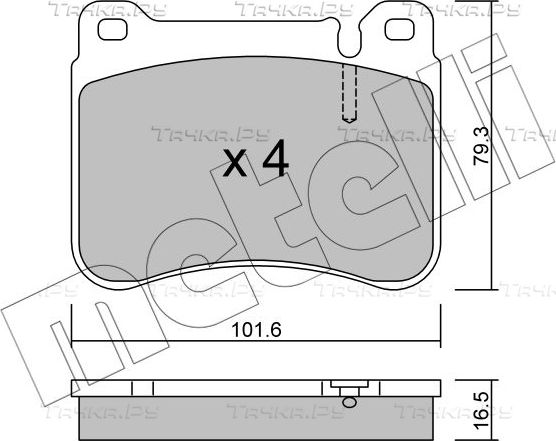 Тормозные колодки Metelli. Артикул 22-0668-0
