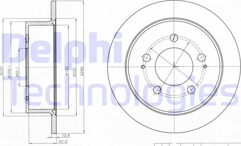 Тормозной диск Delphi. Артикул BG4220