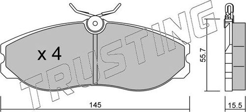 Тормозные колодки Trusting. Артикул 206.0